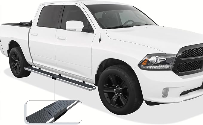 APS Wheel to Wheel Running Boards 6 inches Compatible with Ram 1500 2009-2018 Crew Cab 5.5ft Short Bed & Ram 2500 3500 2010-2026 304 Stainless Steel (Nerf Bars Side Steps Side Bars)