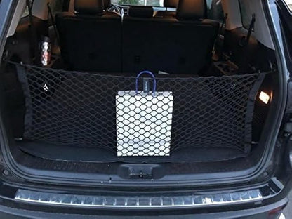 Envelope Style Trunk Mesh Cargo Net | for Toyota Highlander 2014-2026 Regular & Hybrid Car Accessories | Premium Trunk Organizers and Storage | SUV Truck Cargo Nets | Vehicle Carrier Organizer