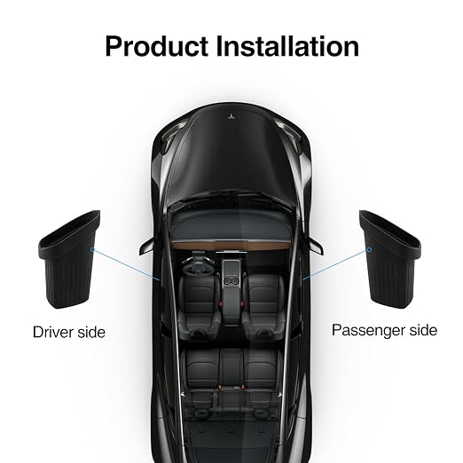 Car Trash Can for Tesla Model Y Juniper 2025, Silicone Car Door Side Trash Bin for Model 3 Highland Interior Accessories