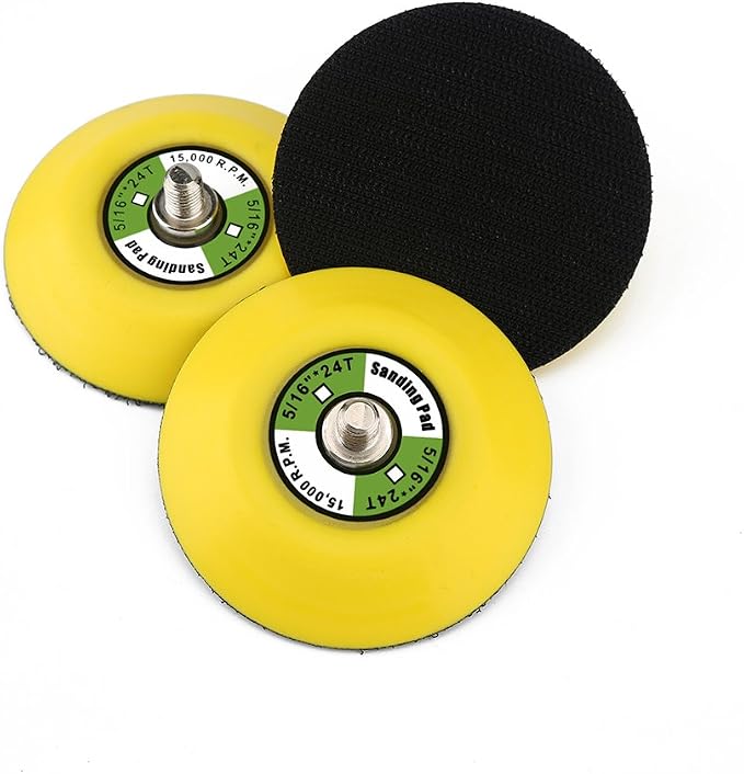 Ouya 3PCS 3" Hook and Loop Backing Pads 5/16"-24 Threads Polishing Buffing Plate for Dual Action Car Polisher
