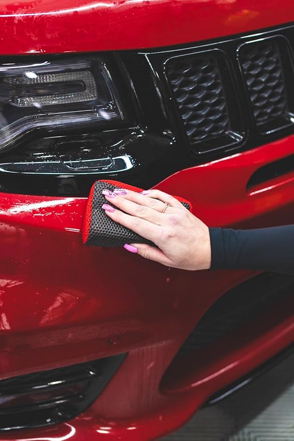 P & S PROFESSIONAL DETAIL PRODUCTS - Reset Clay Scrubber - Easily Cleans Painted Surfaces, Debris, and Road Grime Quickly and Efficiently Red/Black - 2-Pack