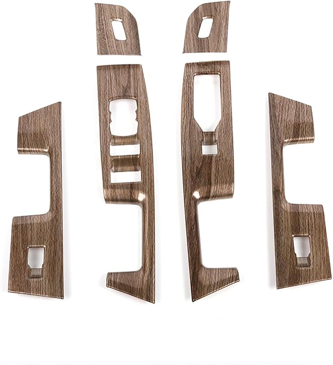 GZXinWei Wood Grain Door Window Control Switch Panel Trim Cover Sticker for Ford F150 2021 2022 2023 2024 2025 2026 Interior Upgrade Accessories