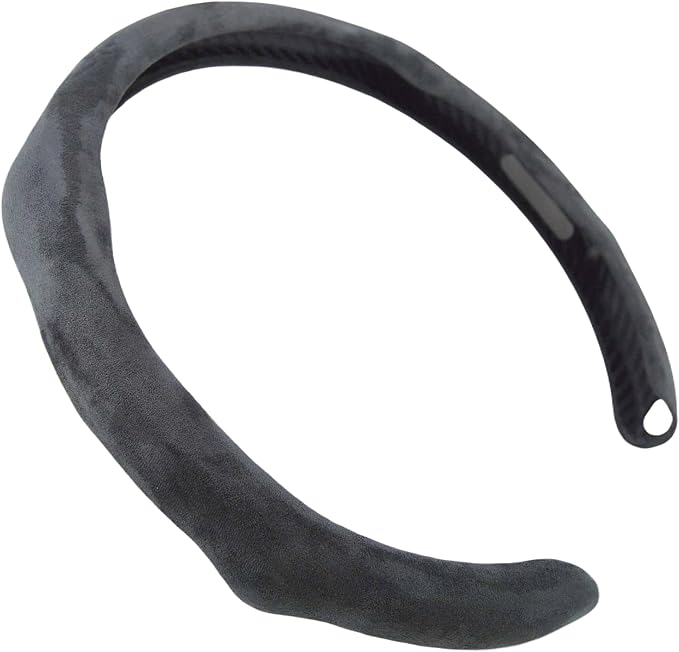 Quick Install Sporty Suede Leather Steering Wheel Cover Universal fit Any 14½" to 15" Car SUV Pickup Steering Wheel