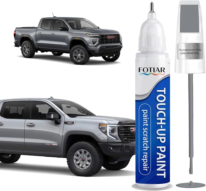 Thunderstorm Gray GNO/WA633D Touch up Paint for GMC-Exact Match Scratch Repair Kit 2-In-1 Premium Car Paint Pen for Chips & Nicks