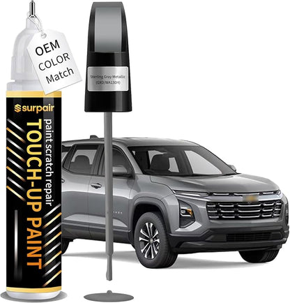 Sterling Gray Metallic GXD/WA130H Touch up Paint for Chevrolet OEM Color Match Car Scratch Repair Kit for Nicks & Chips Scratches Quick & Easy Paint Fix 2-In-1 Car Scratch Remover Pen