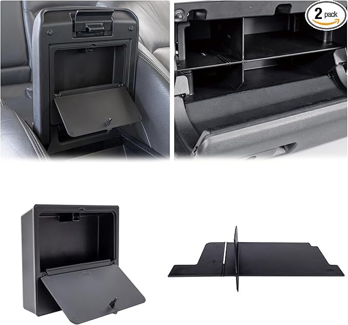 JDMCAR 2PCS Hidden Storage Box and Glove Box Organizer Compatible with 2025 2026 Toyota 4Runner Accessories