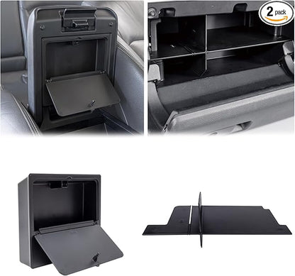 JDMCAR 2PCS Hidden Storage Box and Glove Box Organizer Compatible with 2025 2026 Toyota 4Runner Accessories