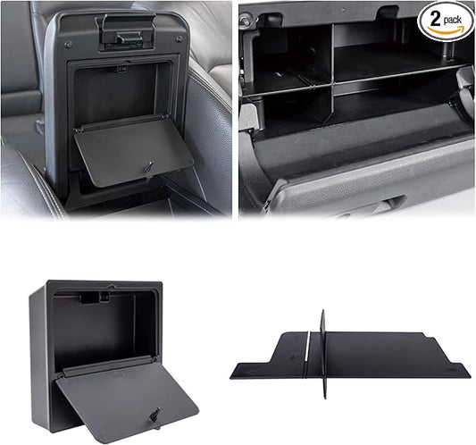 JDMCAR 2PCS Hidden Storage Box and Glove Box Organizer Compatible with 2025 2026 Toyota 4Runner Accessories