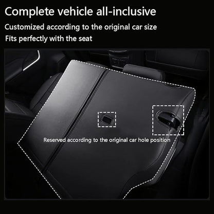 CocheFamilia Custom Fit Corolla Car Seat Covers for Select 2023 2024 2025 Toyota Corolla Hybird LE - Full Set,Leather (Black and Grey)