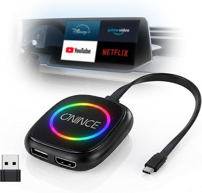 Magic Box 3.0 Max (2026 Upgrade) – 3-in-1 Wireless CarPlay & Android Auto Adapter | Support Netflix, YouTube, Disney+ & Prime Video | 4G+32G, HDMI Output, USB Drive | for Wired CarPlay Cars
