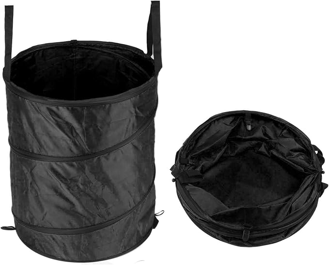 Collapsible Trash Can, 24 Gallon Reusable Outdoor Portable Pop Up Trash Can Camping Trash Can, Locking Design Foldable Waterproof Garbage Can for Parties Camping Recycling