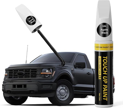 (Agate Black (UM) Car Touch Up Paint for ford, Car Paint Scratch Repair Kit, 2 in 1 Premium Scratch Remover Pen with Exact Color-Matched