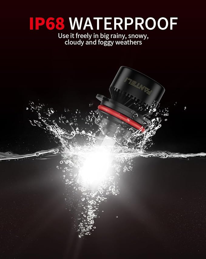 𝟫𝟢𝟢𝟩/𝖧𝖡𝟧 Bulbs, 6500K Cool White 40000LM 900% Brightness, Backup 1:1 Size Plug and Play IP68 Waterproof Interior Off-Road Lights, Pack of 2