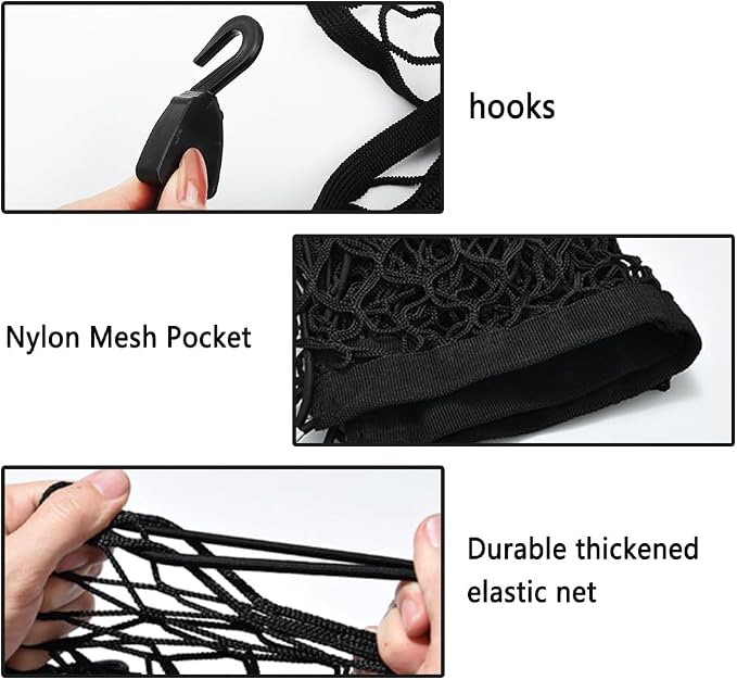 Cargo Net for SUV,Upgraded Highly Elastic Truck Cargo Net with Trunk Net Hooks - Stretch to 62.99"X47.24",Premium Truck Bed Netting for Cargo for Car Organizer and Storage (31.1x22.8)
