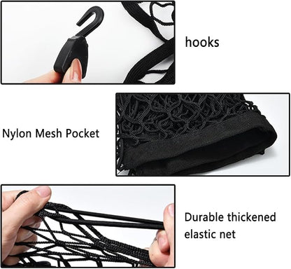Cargo Net for SUV,Upgraded Highly Elastic Truck Cargo Net with Trunk Net Hooks - Stretch to 62.99"X47.24",Premium Truck Bed Netting for Cargo for Car Organizer and Storage (31.1x22.8)