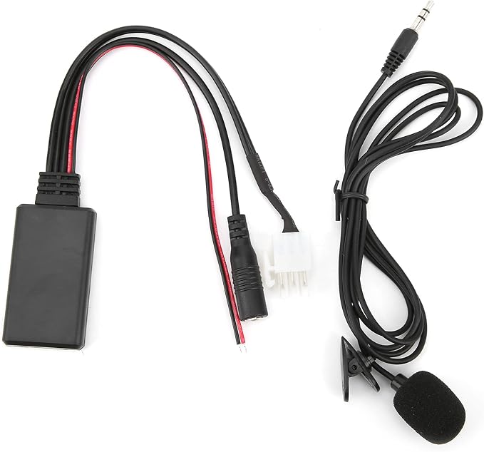 DC 12V Car Audio Cable AUX Bluetooth 5.0 Adapter, Auto Audio Adapter Replacement for Honda Goldwing GL1800