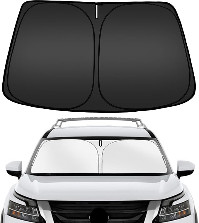 ARISMOTOR Windshield Sun Shade for N-issan Pathfinder 2022-2025 2026, Custom Fit Foldable Front Window Sunshade Sun Visor Protector, Block UV Rays Keep Your Car Cooler