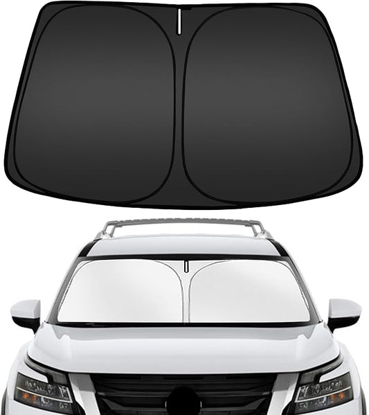 ARISMOTOR Windshield Sun Shade for N-issan Pathfinder 2022-2025 2026, Custom Fit Foldable Front Window Sunshade Sun Visor Protector, Block UV Rays Keep Your Car Cooler