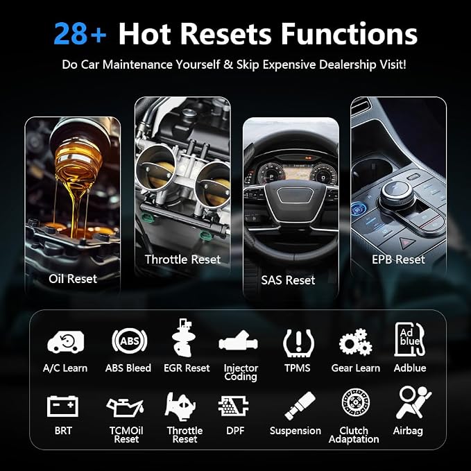 Bluetooth OBD2 Scanner Bidirectional Tools, VIDENT iSmartDiag510Pro Scan Tool with Lifetime Updates, 28 Resets, CAN FD/DoIP, All System Diagnostics for iOS & Android