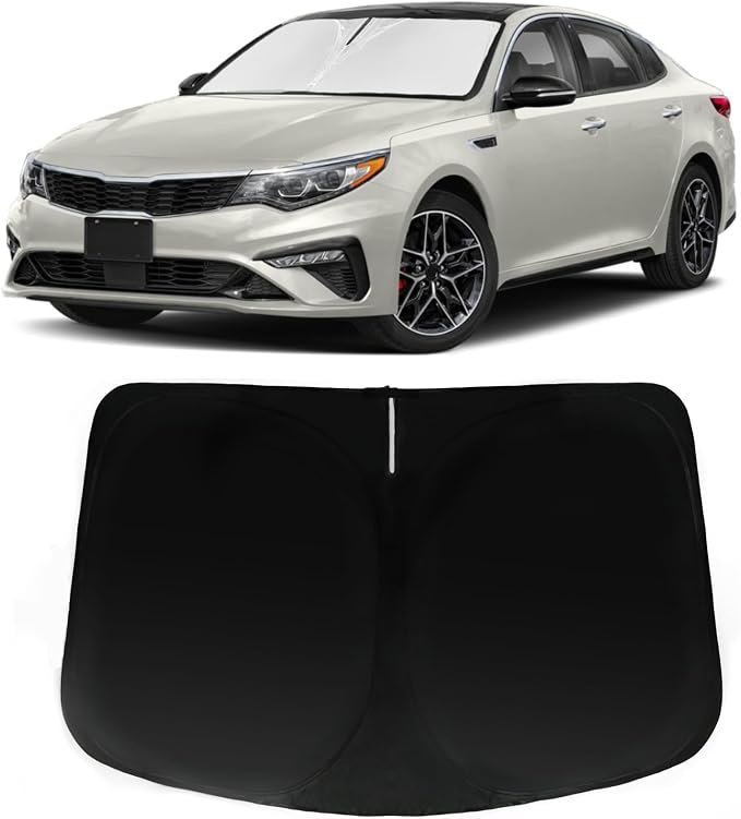 Windshield Sun Shade for KIA Optima 2016-2020, Car Front Window Sunshade with 240T Sun Visor Protector Blocks UV Rays Heat Sun Shield Accessories