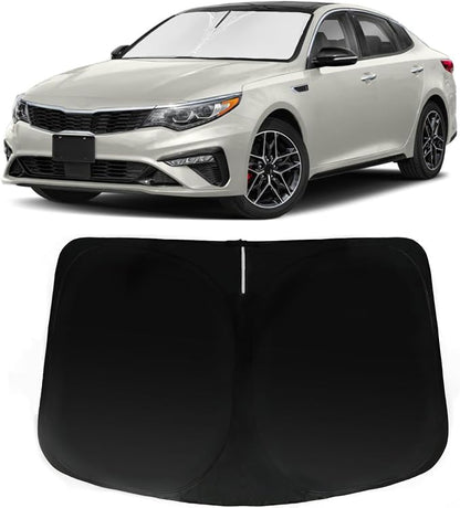 Windshield Sun Shade for KIA Optima 2016-2020, Car Front Window Sunshade with 240T Sun Visor Protector Blocks UV Rays Heat Sun Shield Accessories