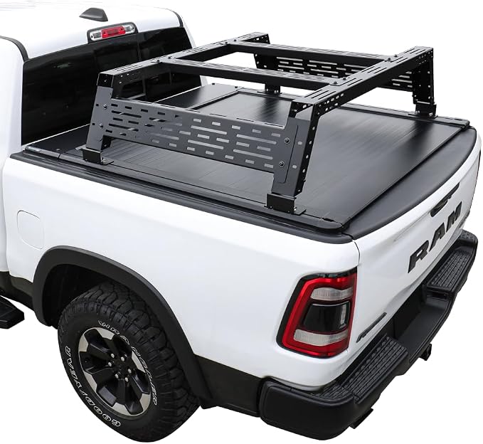 Syneticusa AR Automatic Retractable Truck Bed Cover with R3 Rack for Ford F-150 2004–2026 | 5.5' (67”) Short Bed | Aluminum Hard Retractable Tonneau Cover | Easy Installation | Waterproof, Low-Profile