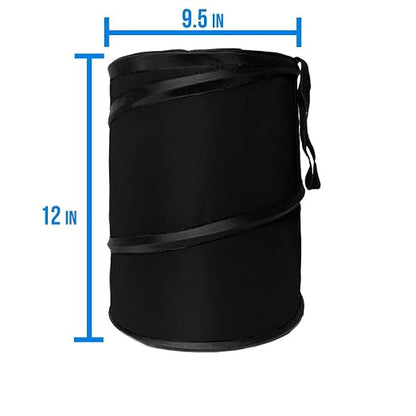 FH Group Automotive Waterproof Portable Collapsible Large Trash Can Garbage Container fits Most Cars,‎Polyethylene,SUVs, and Trucks Black