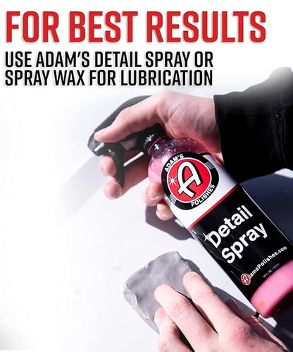 Adam's Polishes Fine Grade Clay Bar - Removes Debris & Dirt from Vehicle for Paint, Glass, Trim, Wheels | Add Shine, Gloss & Restore Depth of Color