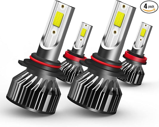 compatible with HONDA PILOT (2006-2018) LED Headlight Bulbs,9005/HB3 High Beam & H11 Low Beam,Pack of 4