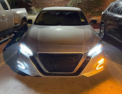 iJDMTOY OEM-Fit Switchback LED Daytime Running Light Kit Compatible With 2019-2022 Nissan Altima, White/Amber LED DRL & Turn Signal