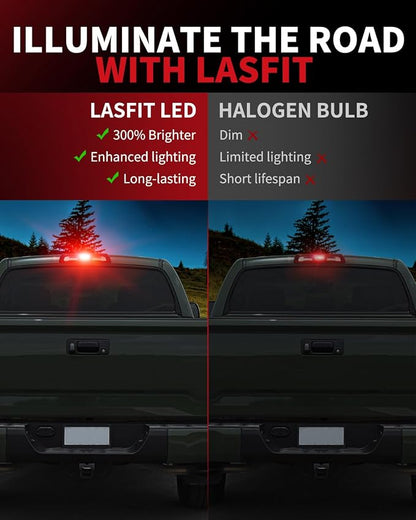 LASFIT 921 LED Bulb Red Third Brake Light Fit for 2019-2026 Ram 1500, Canbus Ready 912 T15 Center High Mount Stop Light 3rd Brake Replacement Anti Hyper Flash, 2pcs