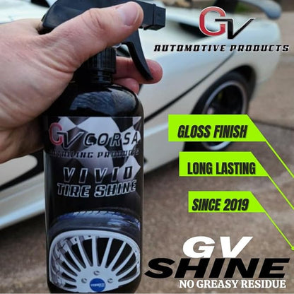 Detailing Products Vivid Tire Shine, Tire Dressing, Tire Gloss, Tire Shine Spray, car tire shine (1 Gallon)
