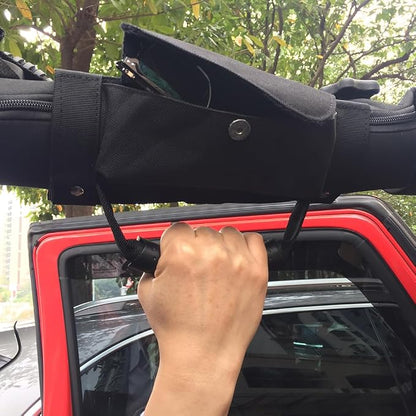 SXMA Handle with Bag for Sunglsaaes Oxford for J-Ee p JK Wrangler 2007-2017, Grab Grip Bars Kit 1pcs J248