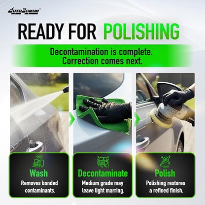 Nanoskin AUTOSCRUB Surface Prep Towel - General Grade 7" x 7" - Patented Clay Bar Replacement Tool to Remove Embedded Contaminants Before Wax & Coating |for Painted Surface, Glass, Plastic, Metal, etc