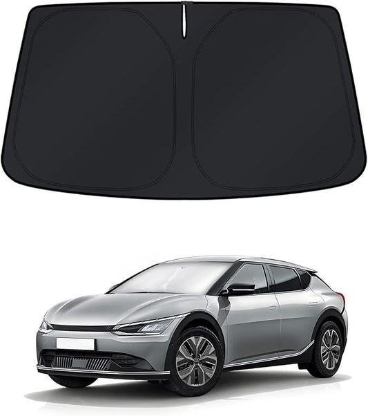 KUST Windshield Sun Shade for Kia EV6 2022 2023 2024 2025 2026 Window Accessories Shade Sun Cover Foldable Block UV Rays Keep Car Cooler