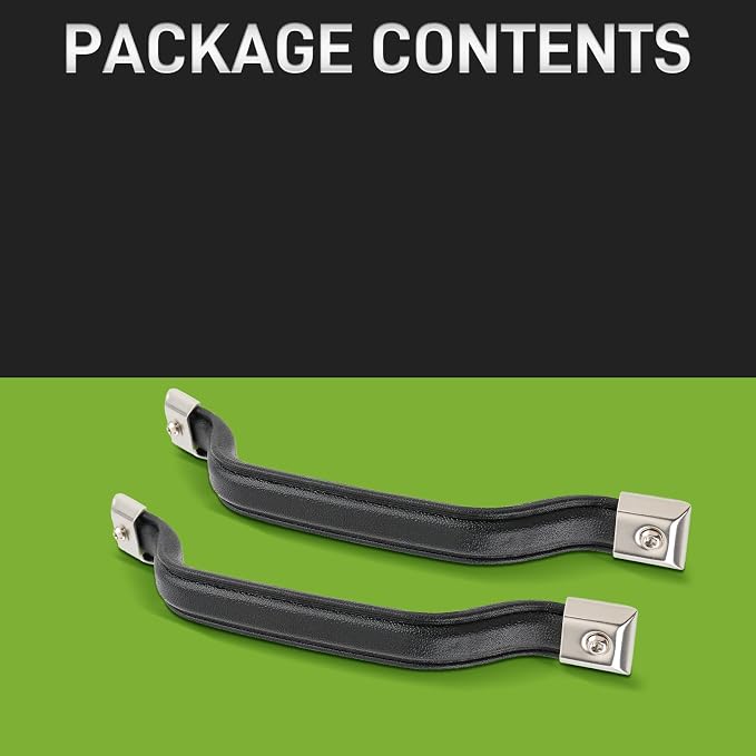 55009801K Front Interior Door Handle Pull Strap Kit | Compatible with Jeep Wrangler YJ 1987-1995 Black Left Driver and Right Passenger Side Pack of 2
