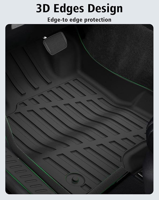 Floor Mats & Cargo Liner Custom Fit for Ford Escape Hybrid 2020-2025 2026 (NOT Fit Gas) All Weather TPE Rubber Trunk Mat Anti-Slip Full Set Automotive Floor Liners for Escape 2025 Accessories