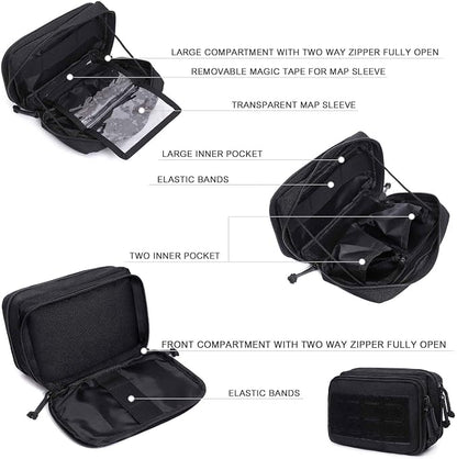 Molle Seat Back Organizer with 5 Pouches, Tactical Seat Covers, Molle Tactical Vehicle Organizers Panel Car Seat Covers Protector for Truck