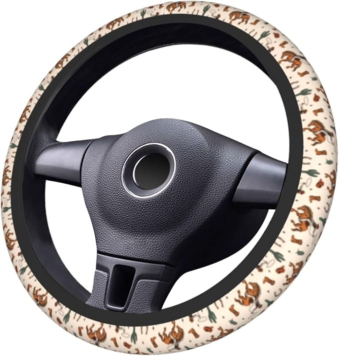 Western Steering Wheel Covers Non Slip Neoprene Universal 15 Inch Steering Wheel Protector Car Cover for Men Women