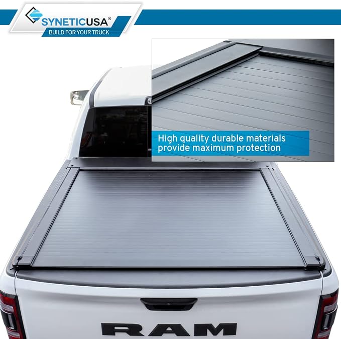 Syneticusa ER Power Retract Hard Tonneau Cover with R2 Rack Fits 2004-2026 Ford F-150 5.5' (67”) (incl. Raptor/Lightning) Truck Bed Overlanding Off Road Retractable