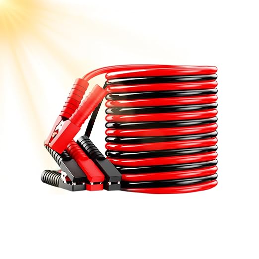 Jumper Cables, with Storage Case, 300cm/118.11 Inches, Portable Copper Clamps, Vehicles Battery Jumper Cable Kit, Quick & Efficient, for Car and Trucks
