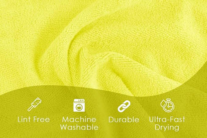 Avalon Towels Microfiber Cleaning Cloths (Value Pack of 48) - Size 16 x 16 Inches, Highly Absorbent Cleaning Rags, Lint Free, Reusable and Washable, Microfiber Towels for Cars