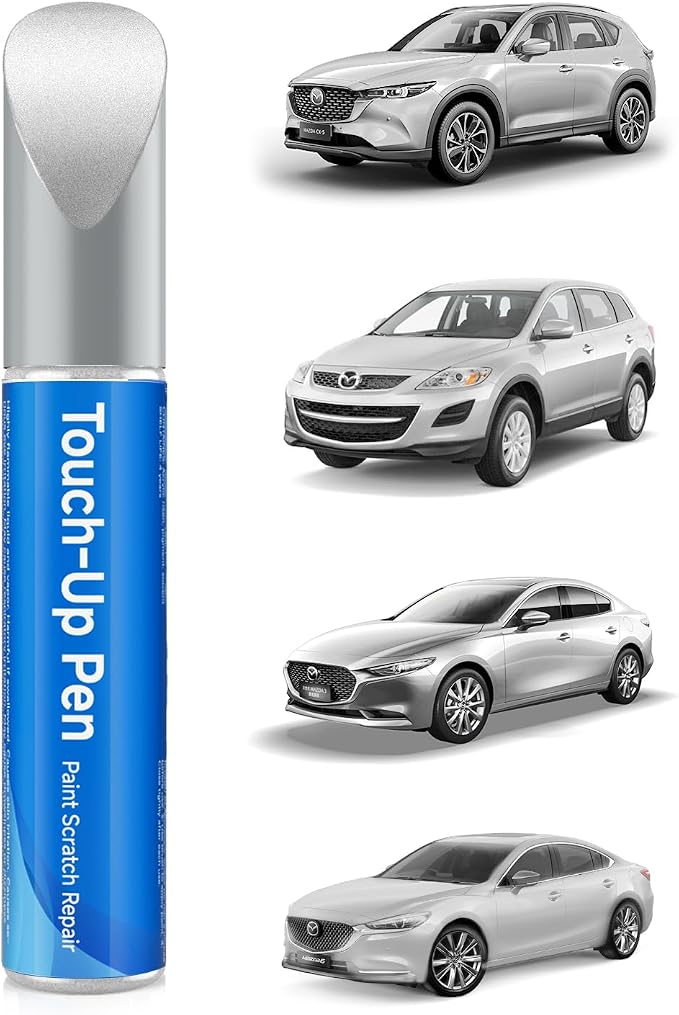 45P Sonic Silver Metallic Touch Up Paint Compatible with Mazda Exact Match Touch Up Paint Car Scratch Repair