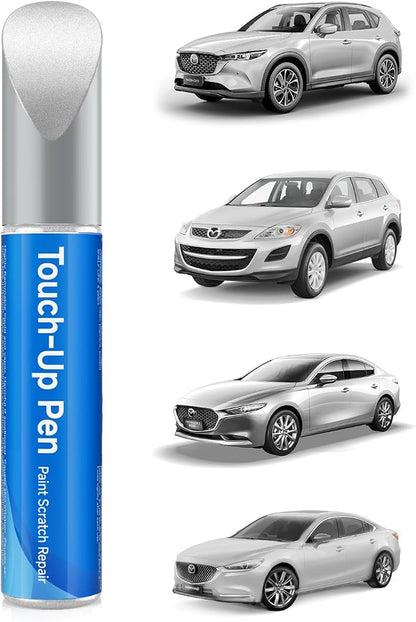 45P Sonic Silver Metallic Touch Up Paint Compatible with Mazda Exact Match Touch Up Paint Car Scratch Repair