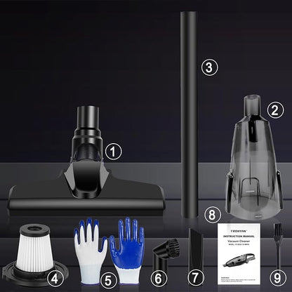 120W Cordless Vacuum Cleaner Compatible with Milwaukee 18V Battery (No Battery), Handheld Vacuum for Home, Boat, Workshop, Car, Pet Hair, Furniture, Tool Only