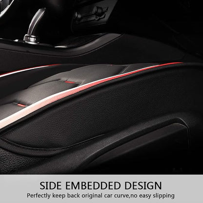 otoez Leather Car Seat Covers 5 Seats Full Set Fit Sedan SUV Truck Vans Leatherette Automotive Seat Cushion Protector Universal Fit for Most Honda Chevy Ford Hyundai Nissan Jeep VW, Black