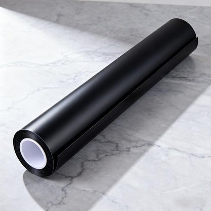 MHOO Car Wrap Film TPH Matte Black Stretch Film Fabric Perfect for car Decorate &Paint Anti-Collision Protection car Film TPH Paint Protective Film (5X50ft)