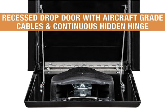 Buyers Products 1703310 Black Steel Underbody Truck Tool Box – 15 x 10 x 15 Inch - Truck Bed & Underbelly RV Storage Box, Locking T-Latch, Weather-Resistant, Heavy-Duty Flatbed Job Box, Made in USA