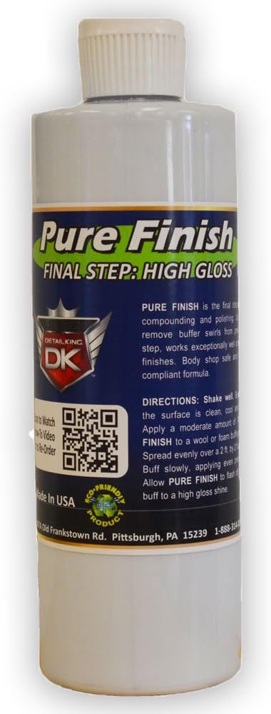 Detail King Pure Finish High Gloss Car Polish - Swirl Remover - 16oz