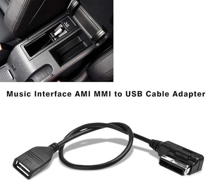 AMI to USB Adapter for Audi MMI 3G, MDI AUX Cable for VW A4 A6 Q5 Q7
